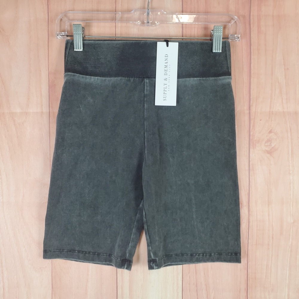 Supply & Demand Jasper Cycling Athletic Shorts Womens XS Gray Cotton Stretch